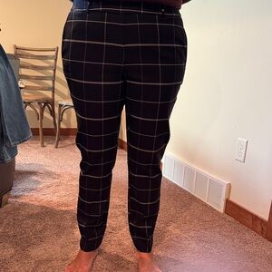 Jules & Leopold Black and White Plaid Pants